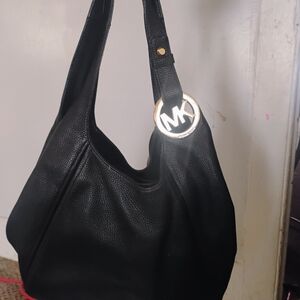 Michael Kors Black Leather Tote Bag